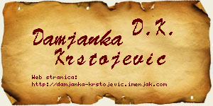 Damjanka Krstojević vizit kartica